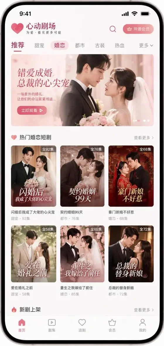 青柠短剧 APP - 先婚后爱短剧免费看 青柠短剧 APP 界面预览 - 先婚后爱短剧海报墙